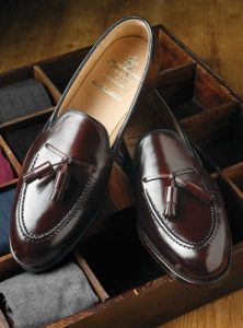 Crockett and Jones Cordovan tassel loafers