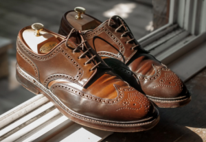 patina colour change on Brogues.